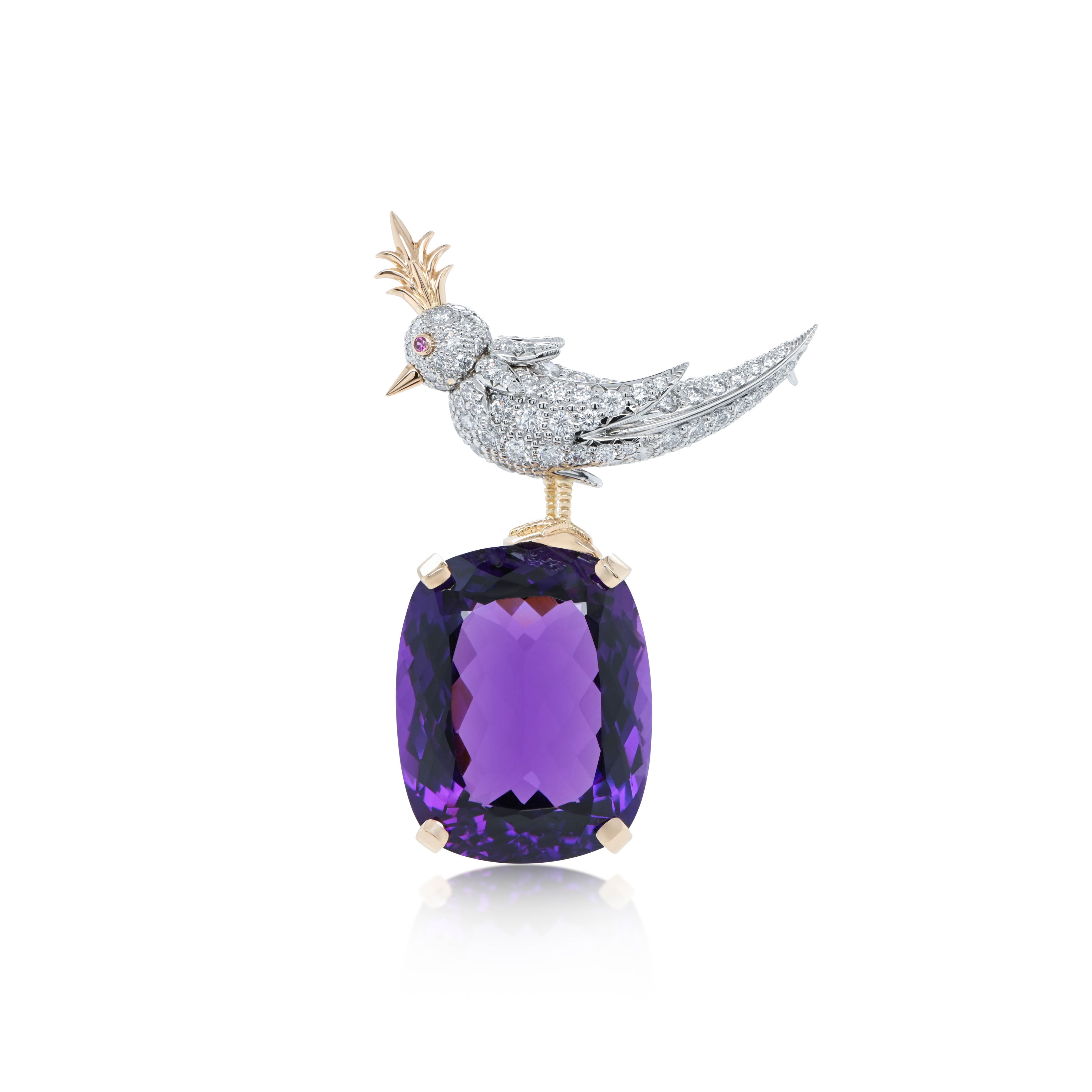 Tiffany, Bird on Rock, 1970s, Jean Schlumberger - K.S. Sze & Sons