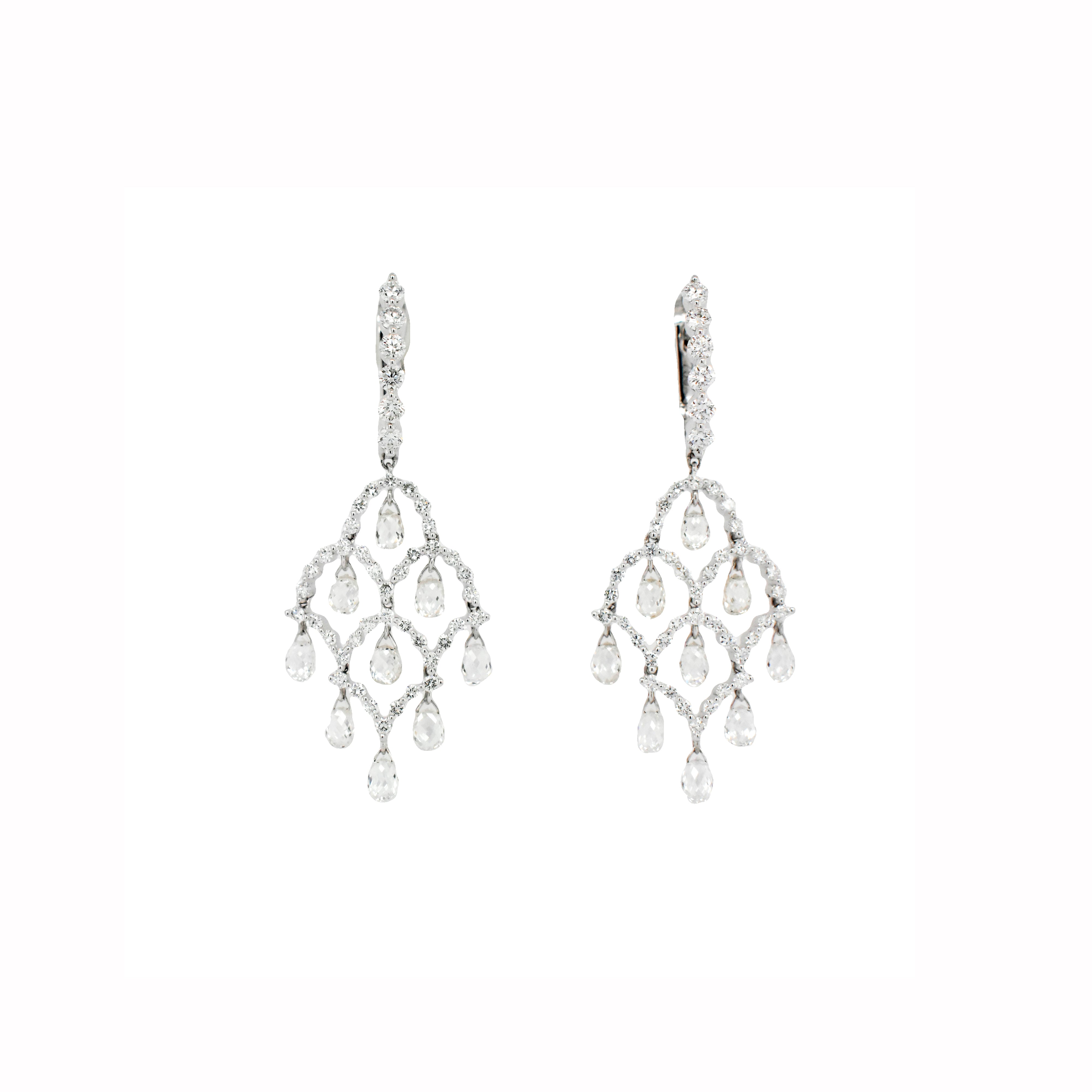 Chandelier Briolette Diamond Earrings - K.S. Sze & Sons