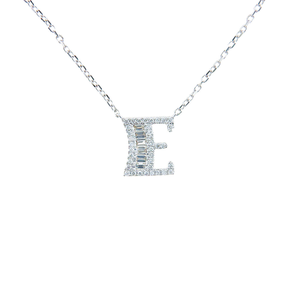 Initial Diamond Necklace “E” - K.S. Sze & Sons