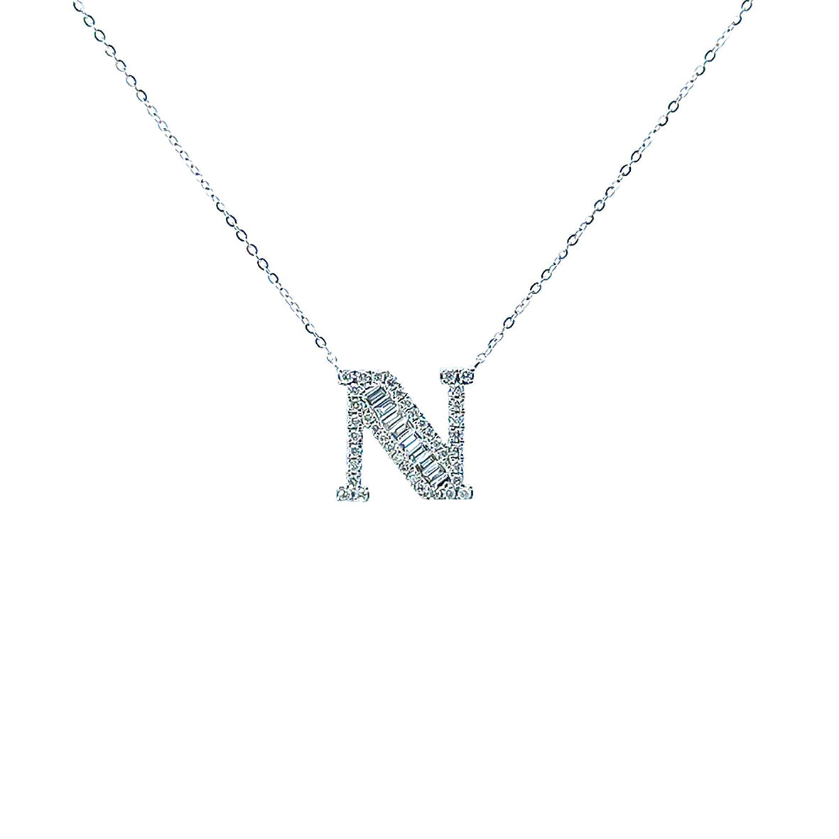 Initial Diamond Necklace “N” - K.S. Sze & Sons