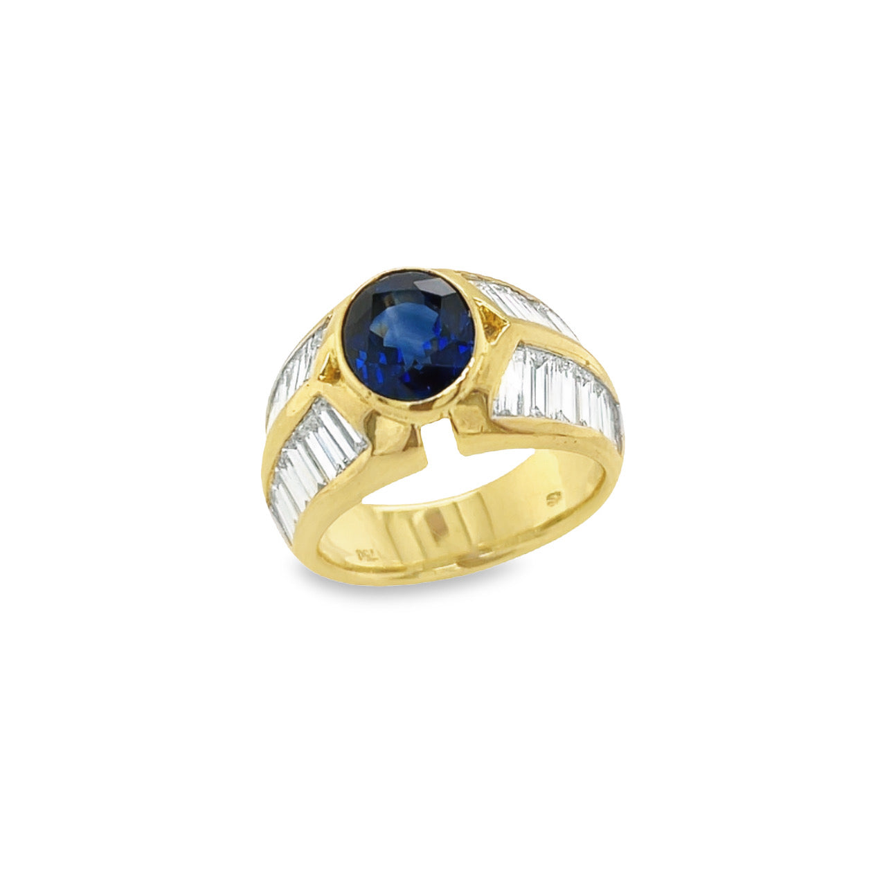 18K Sapphire & Diamond Ring - K.S. Sze & Sons