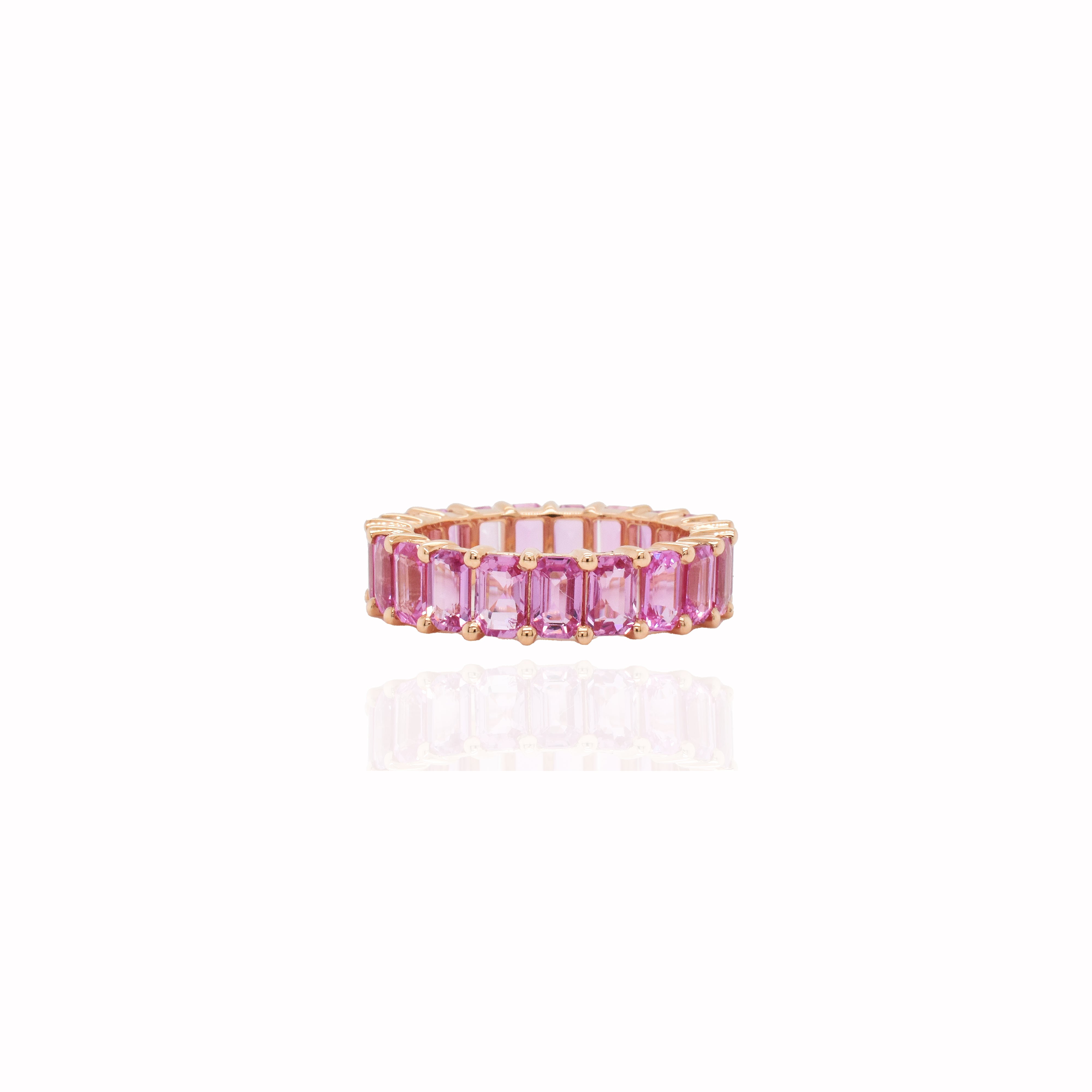 Pink Sapphire Eternity Ring - K.S. Sze & Sons