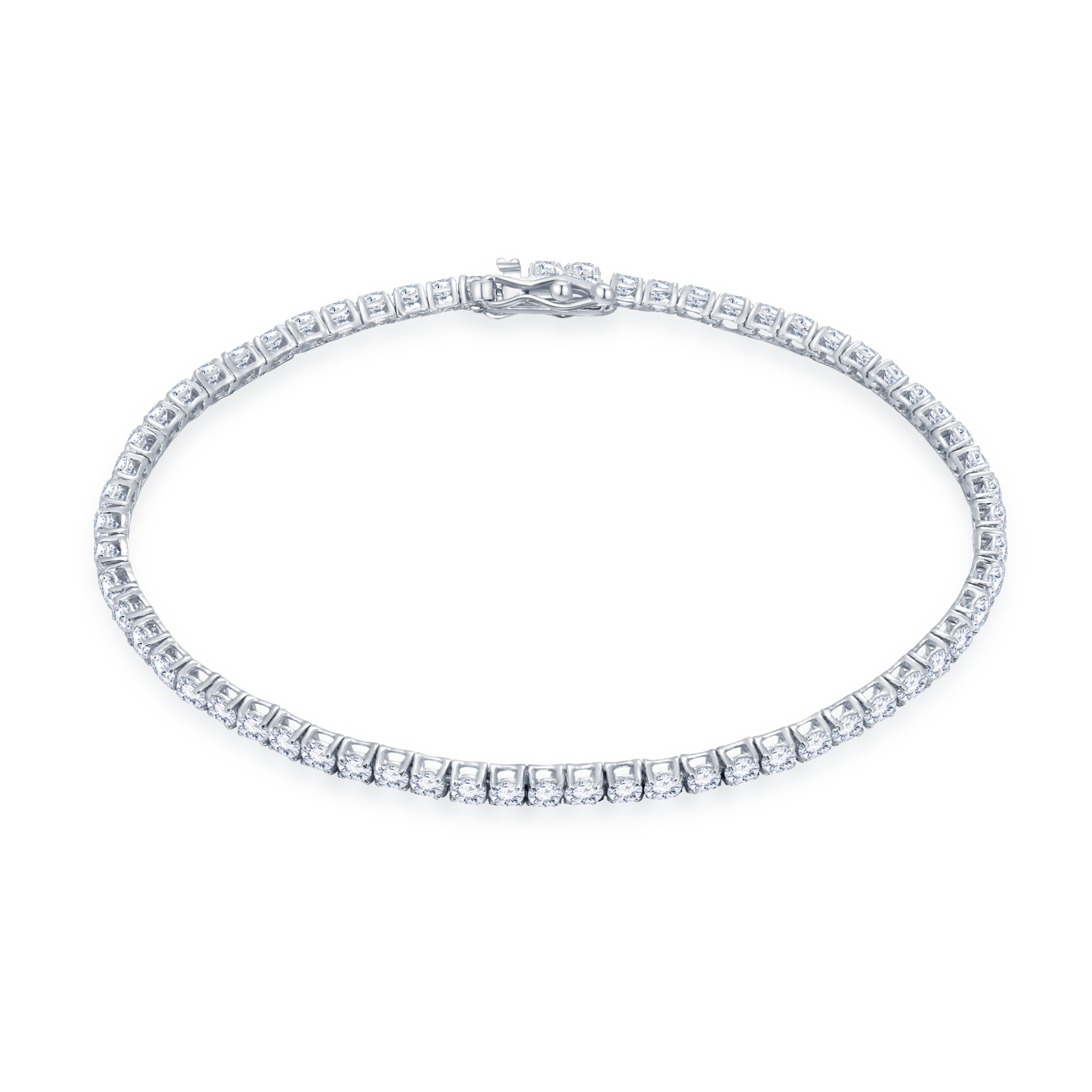 White Diamond Tennis Bracelet (3.39ct t.w) - K.S. Sze & Sons