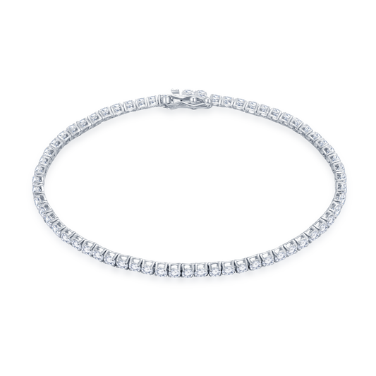 White Diamond Tennis Bracelet (3.39ct t.w) - K.S. Sze & Sons