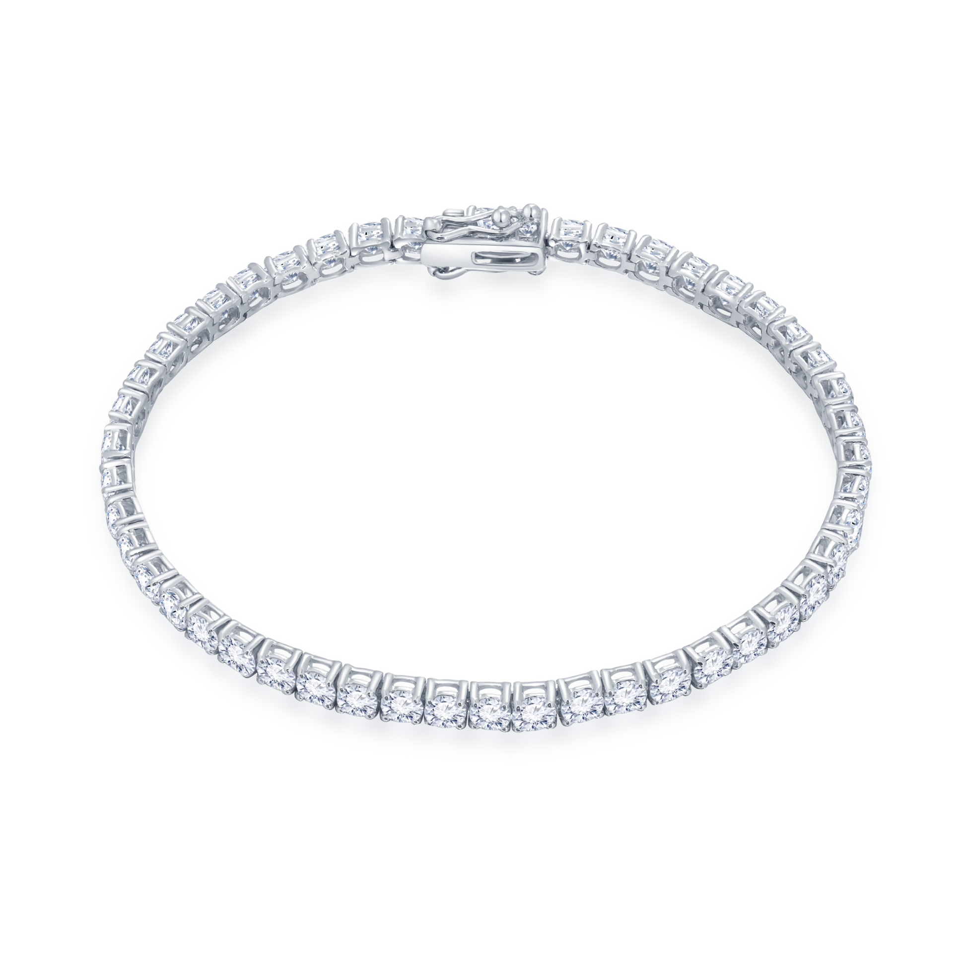 White Diamond Tennis Bracelet (5.76ct t.w) - K.S. Sze & Sons