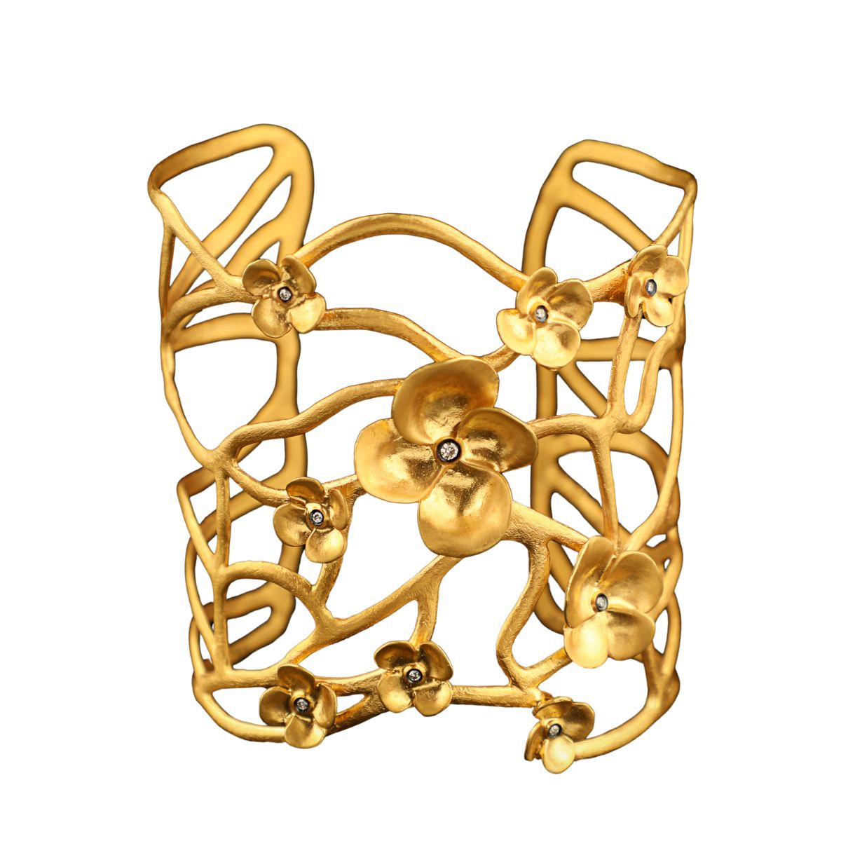 Floral Fusion Bangle - K.S. Sze & Sons