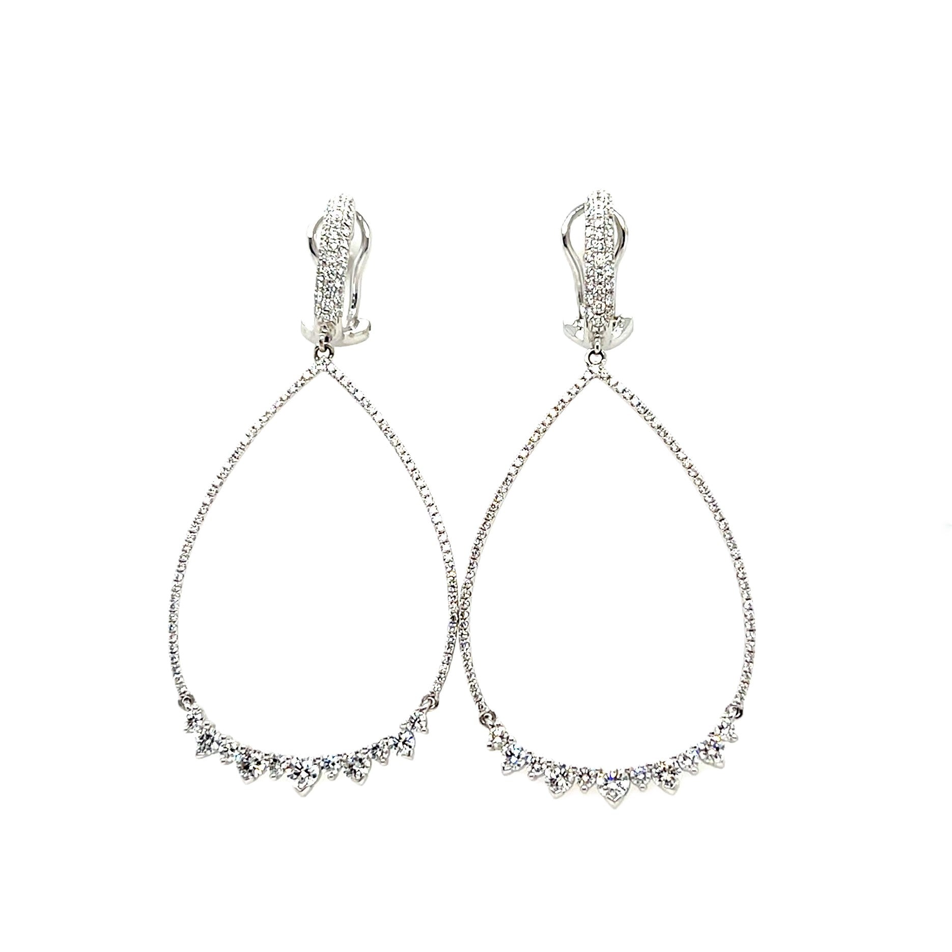 White Diamond Earrings - K.S. Sze & Sons