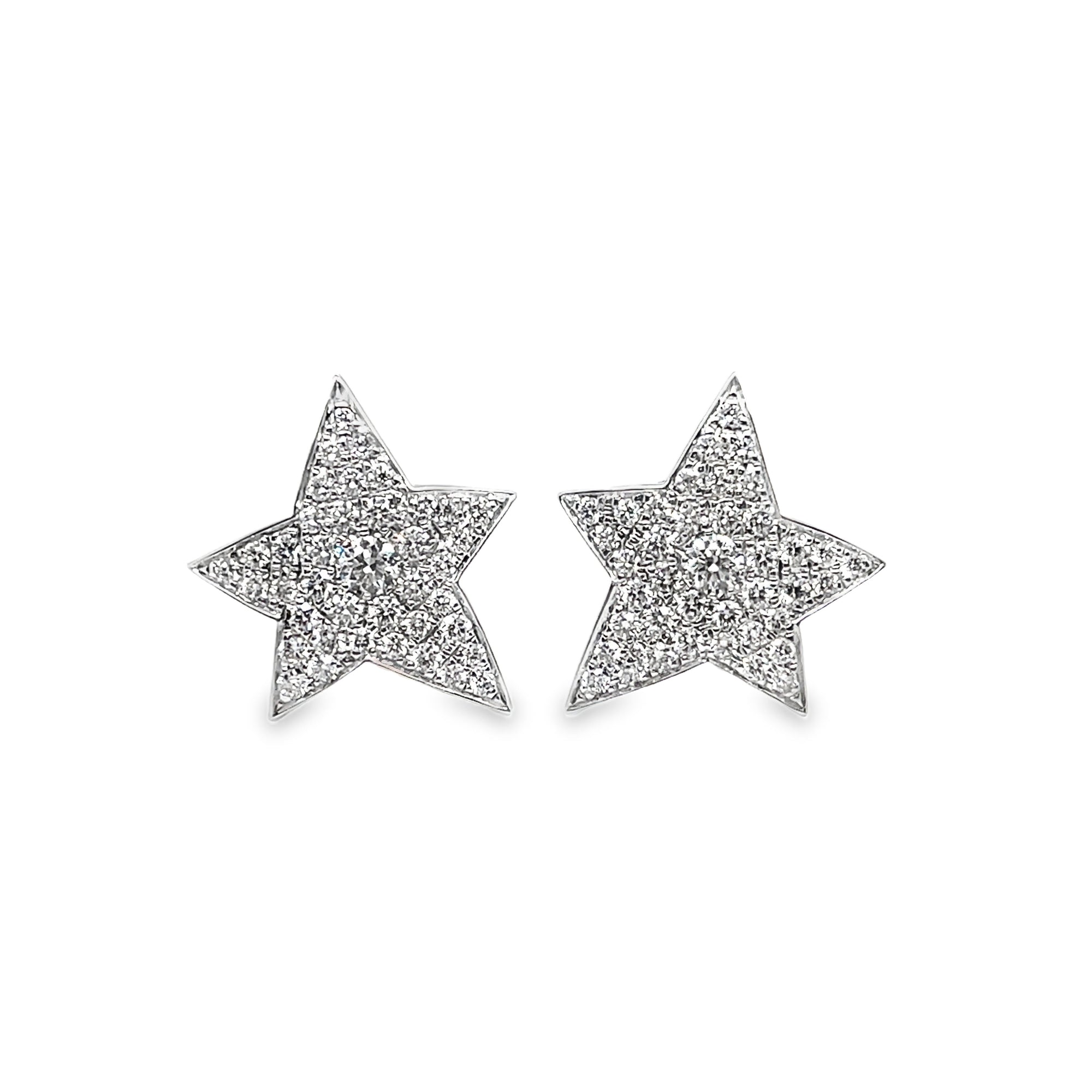 Diamond Star Earrings - K.S. Sze & Sons