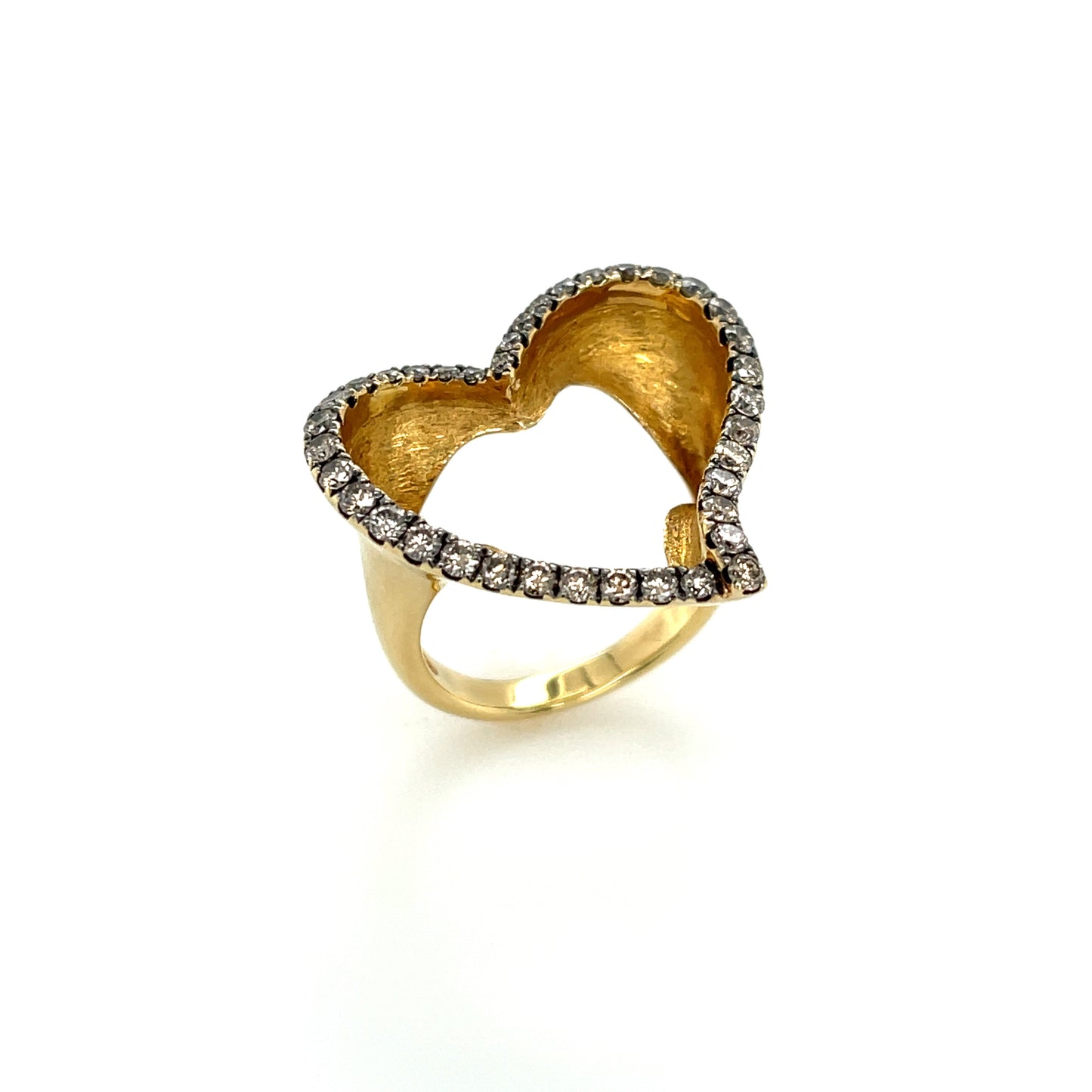18K Brown Diamond Ring - K.S. Sze & Sons