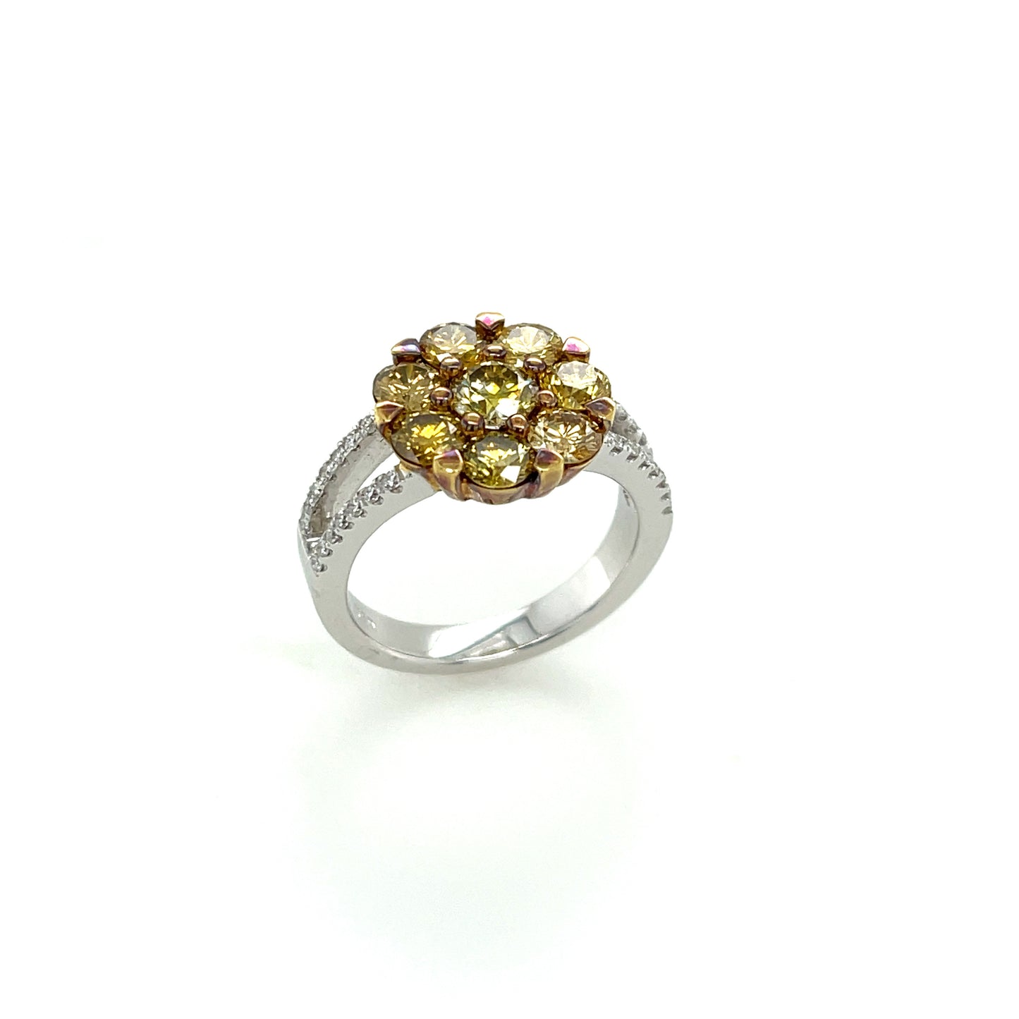 18K Yellow & White Diamond Ring - K.S. Sze & Sons