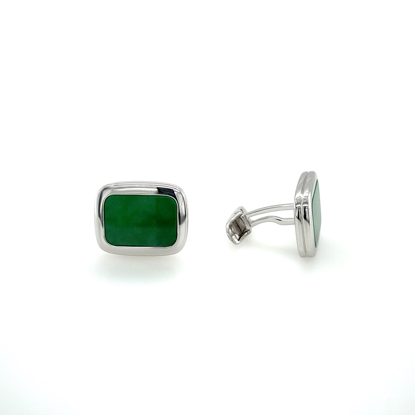 18K Jade Cufflinks - K.S. Sze & Sons