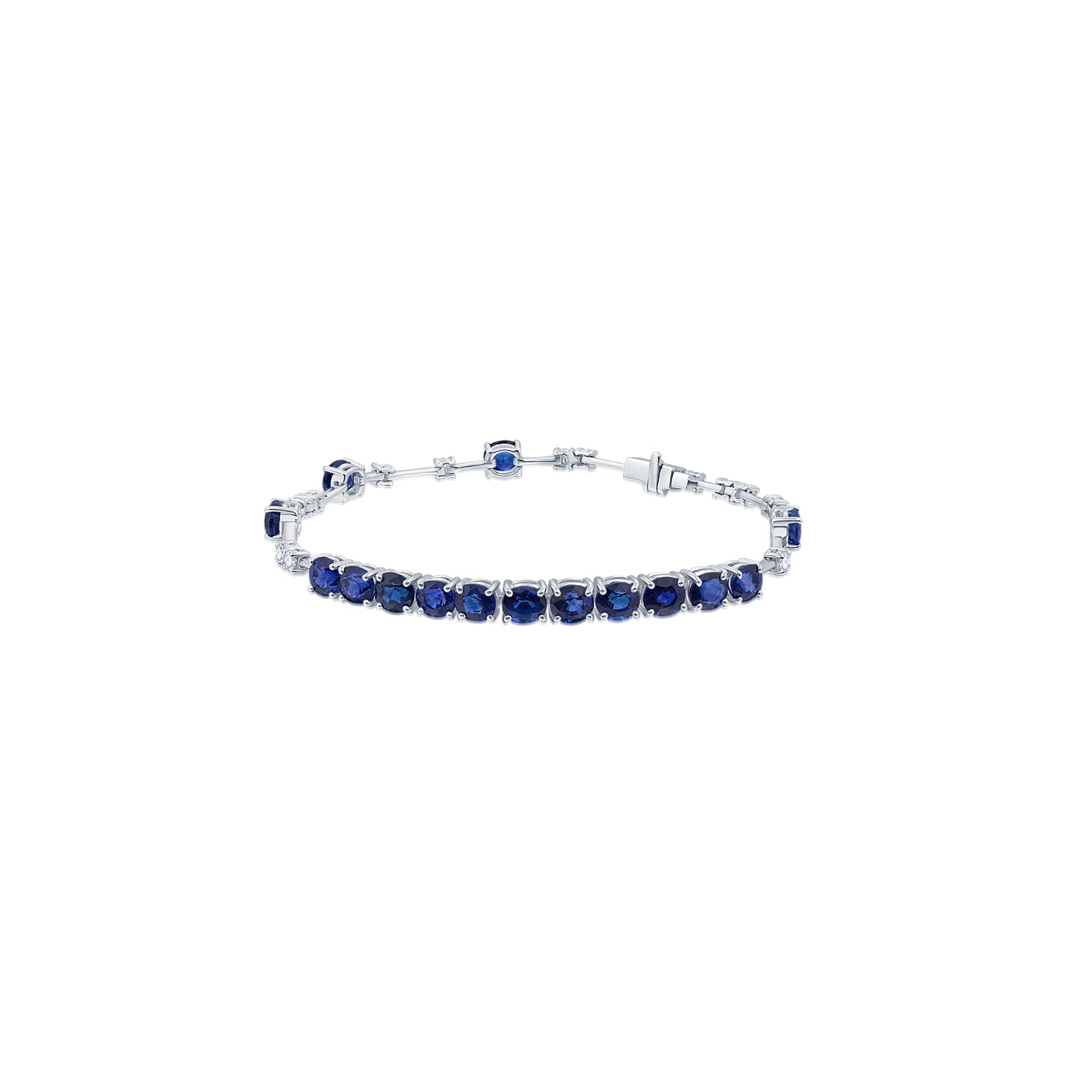 Blue Sapphire Diamond Bracelet - K.S. Sze & Sons