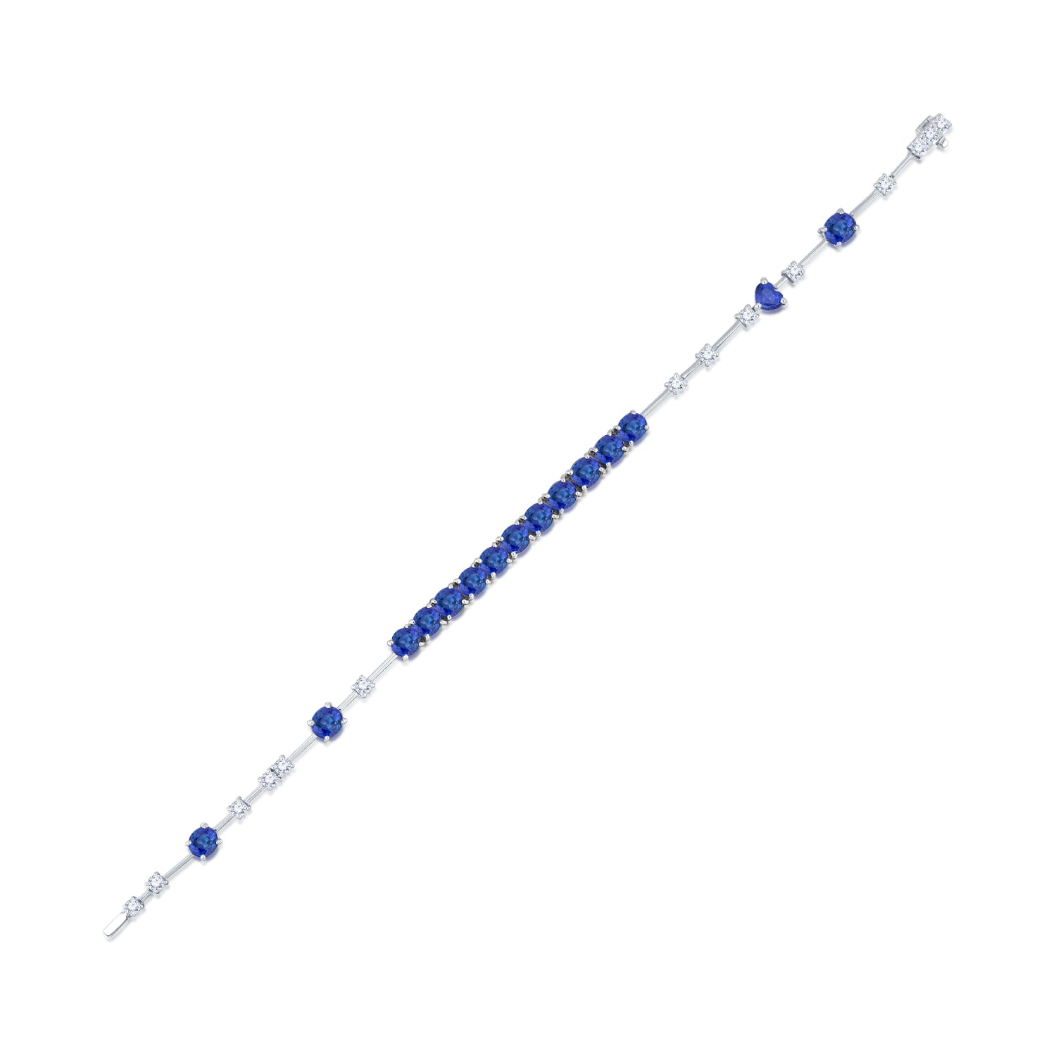 Blue Sapphire Diamond Bracelet - K.S. Sze & Sons