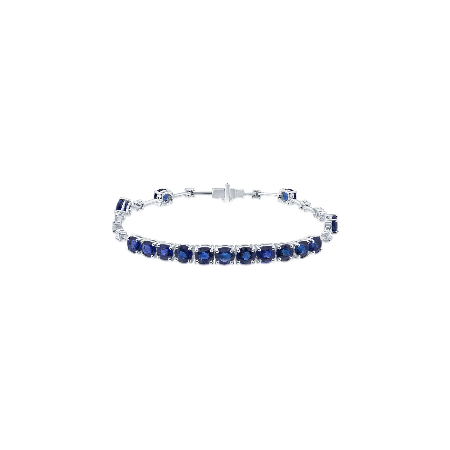Blue Sapphire Diamond Bracelet - K.S. Sze & Sons