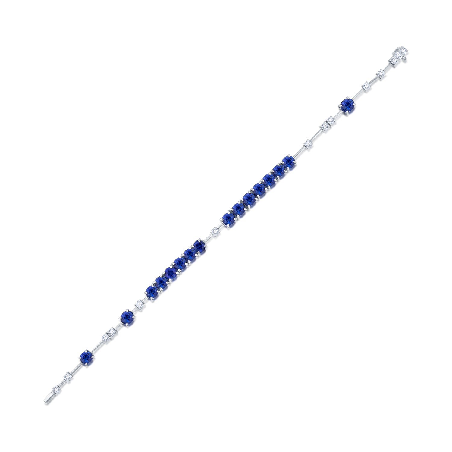 Blue Sapphire Diamond Bracelet - K.S. Sze & Sons