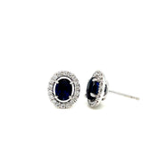 Sapphire & Diamond Stud Earring - K.S. Sze & Sons