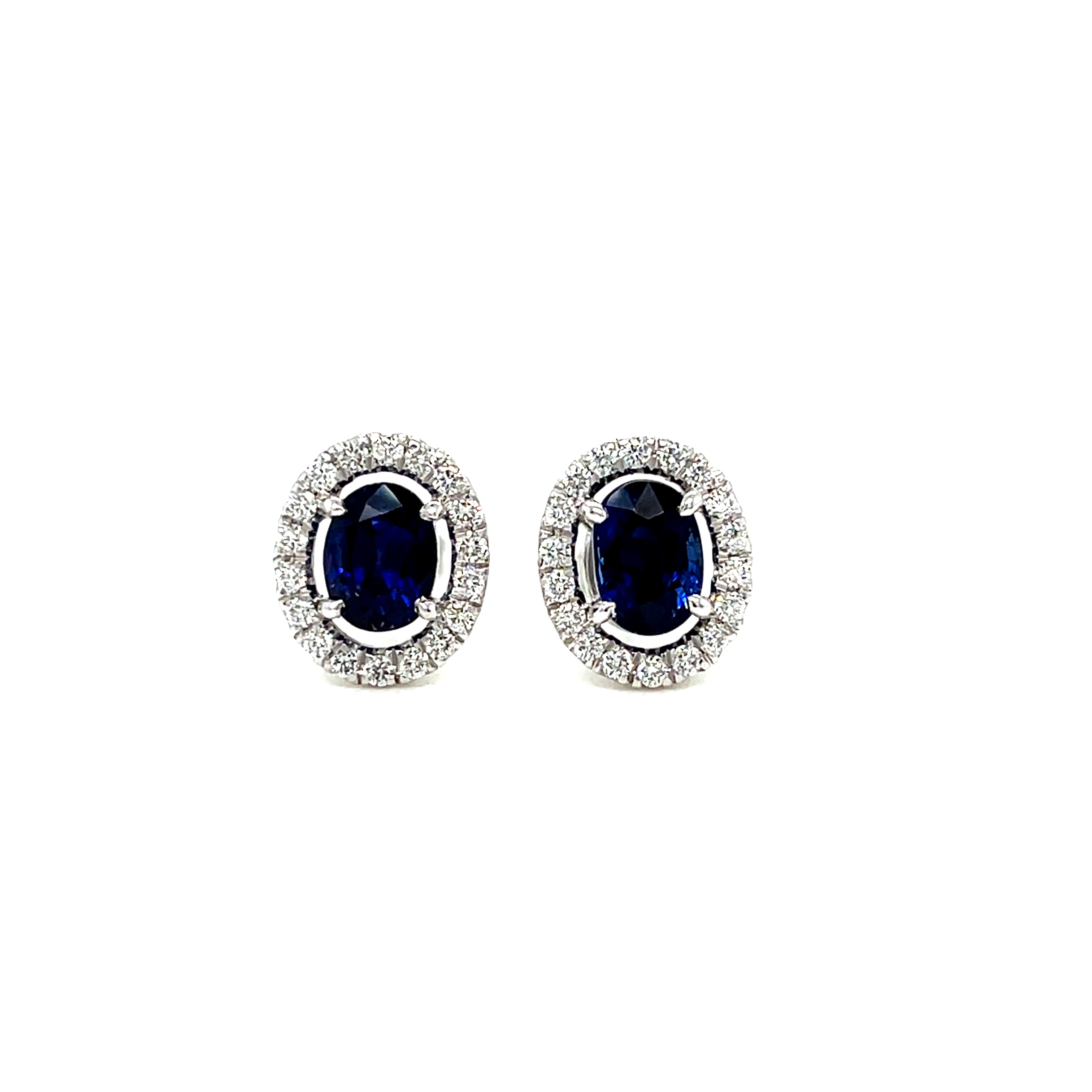 Sapphire & Diamond Stud Earring - K.S. Sze & Sons