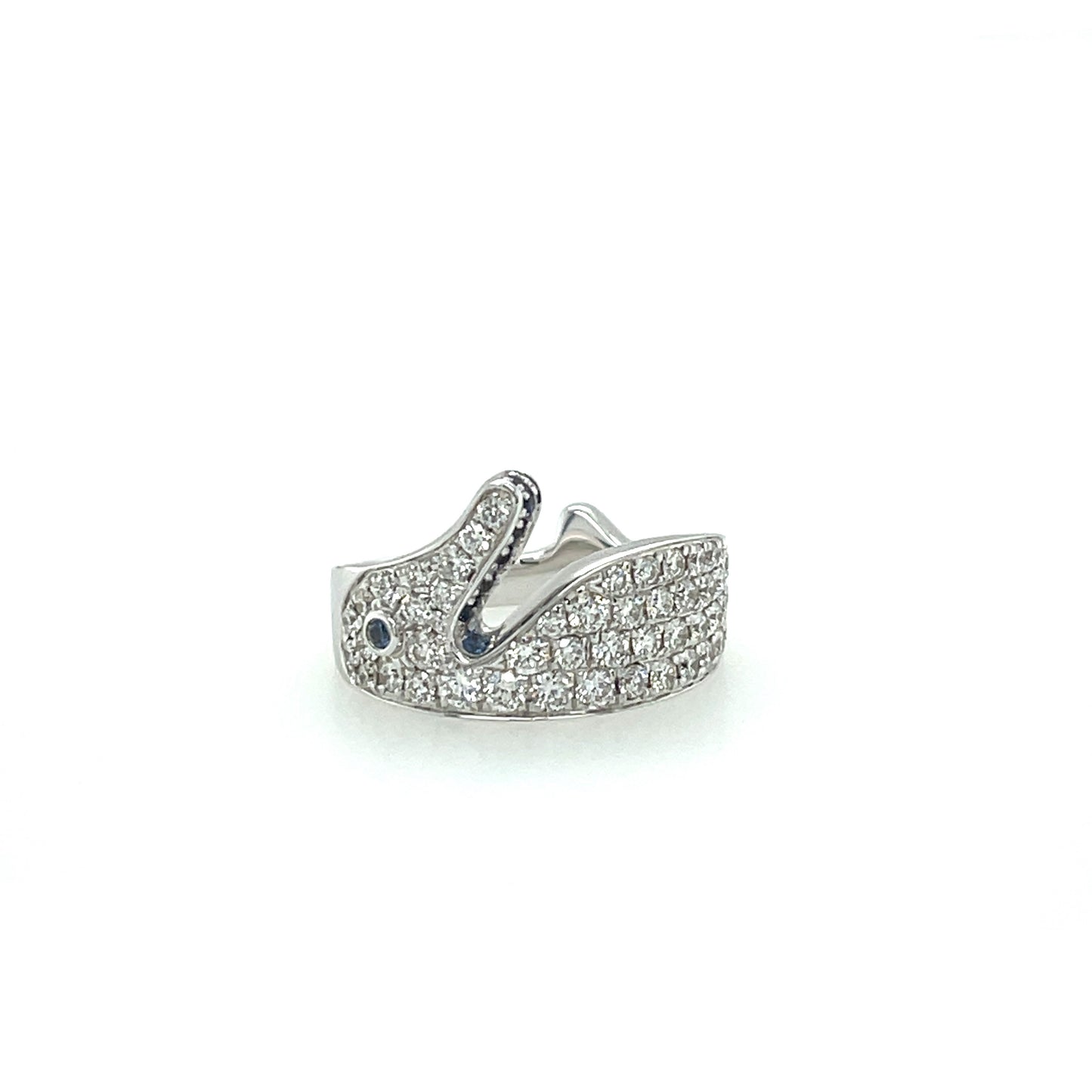 18K Diamond & Sapphire Ring - K.S. Sze & Sons