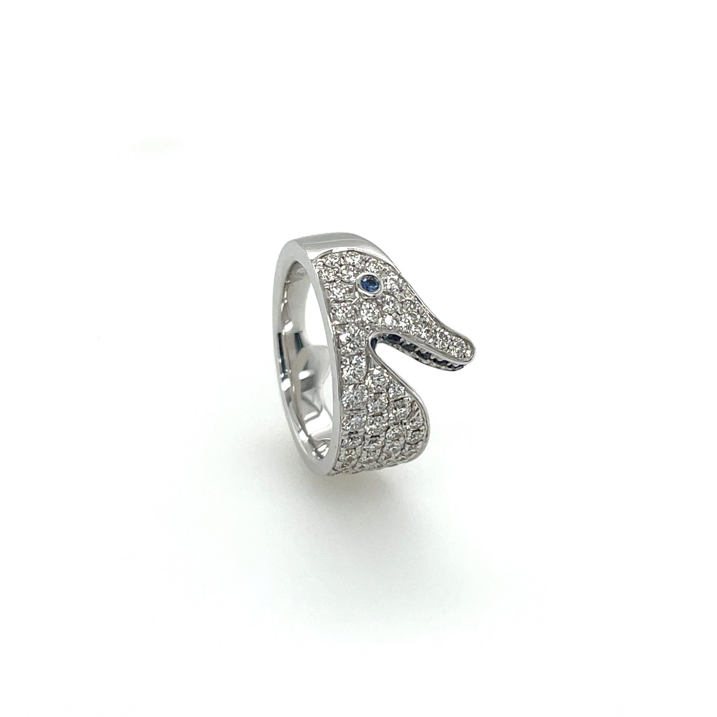 18K Diamond & Sapphire Ring - K.S. Sze & Sons