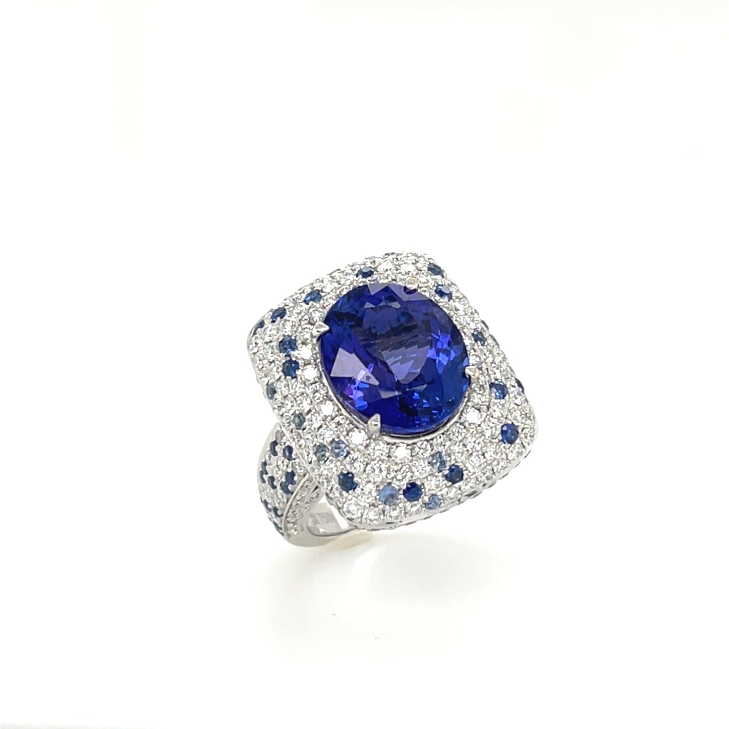 18K Tanzanite, Sapphire & Diamond Ring - K.S. Sze & Sons