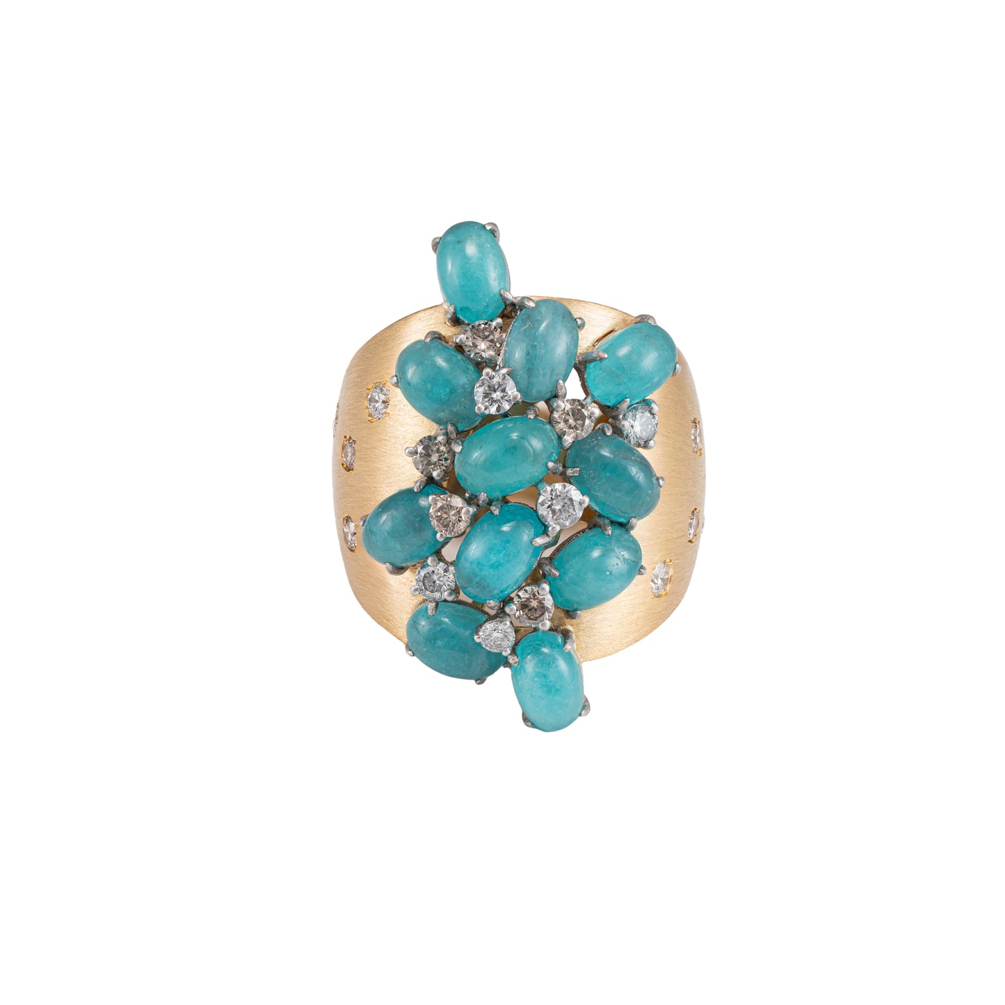 18K Paraiba & Diamond Ring - K.S. Sze & Sons