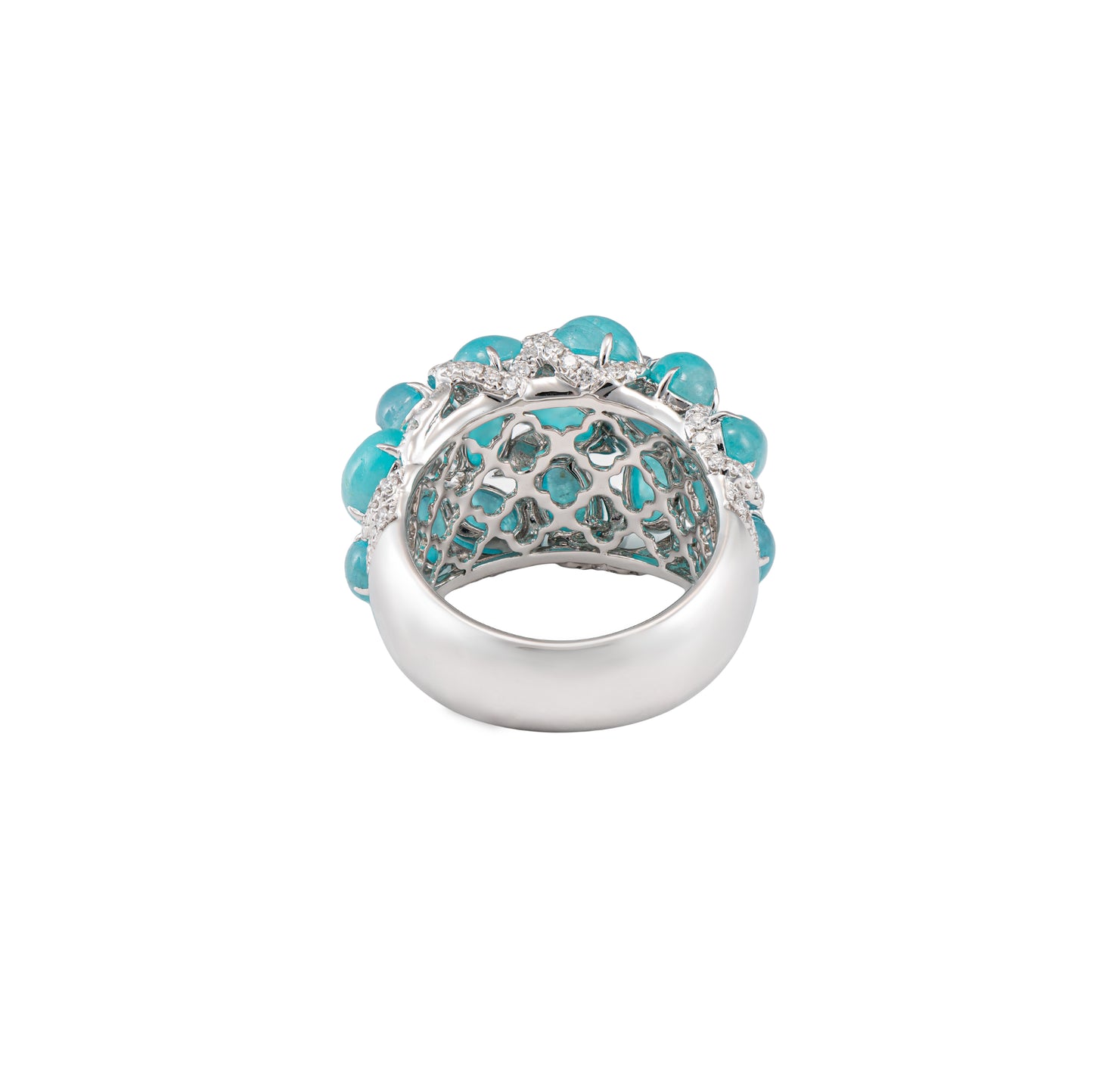 18K Paraiba & Diamond Ring - K.S. Sze & Sons