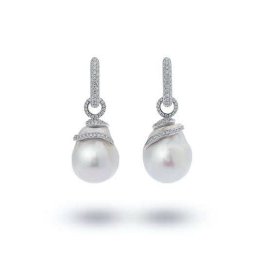Transformational Diamond South Sea Pearl Earring / Pendant