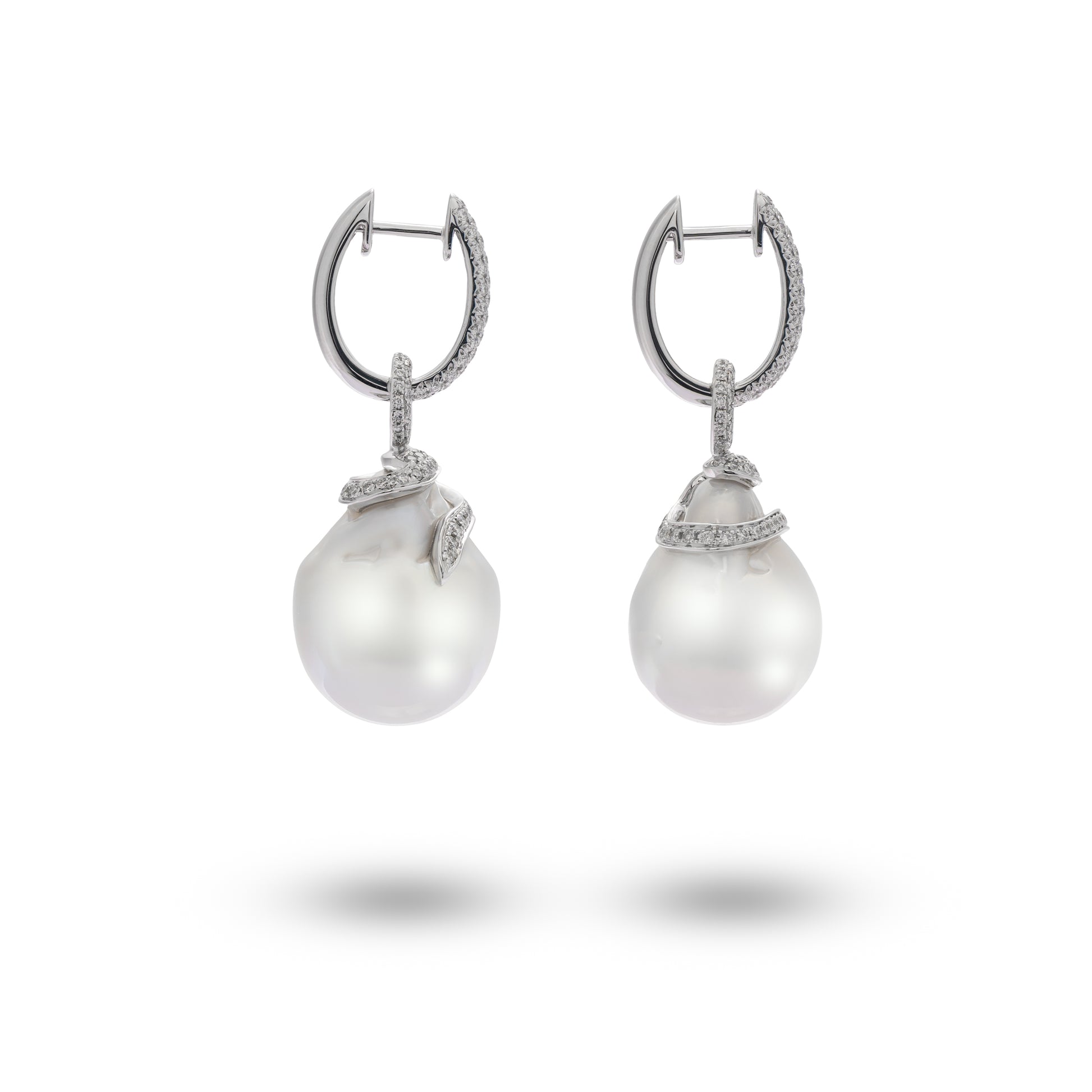 Transformational Diamond South Sea Pearl Earring / Pendant - K.S. Sze & Sons