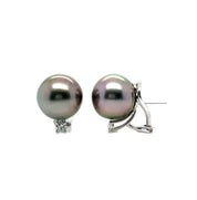 Tahitian South Sea Pearl & Daimond Earring - K.S. Sze & Sons