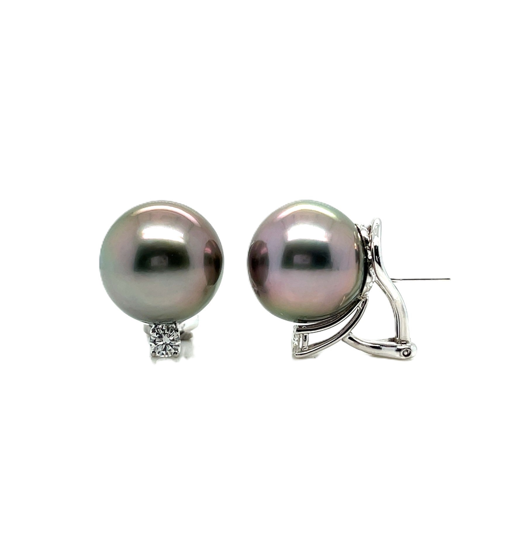 Tahitian South Sea Pearl & Daimond Earring - K.S. Sze & Sons