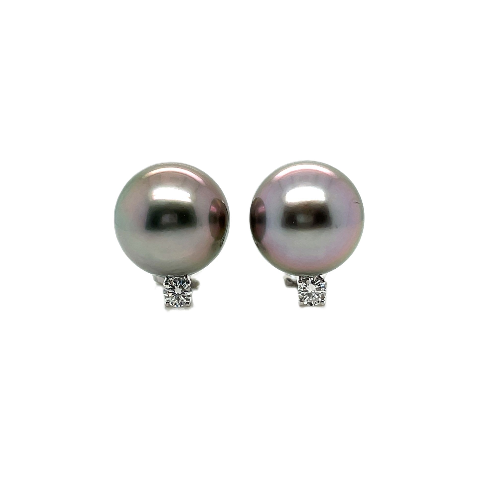 Tahitian South Sea Pearl & Daimond Earring - K.S. Sze & Sons
