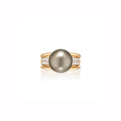 Tahitian South Sea Pearl & Diamond Ring - K.S. Sze & Sons