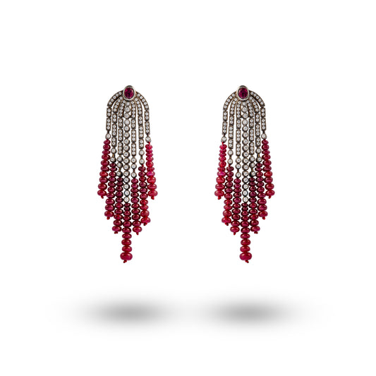 Ruby and Diamond Earrings - K.S. Sze & Sons