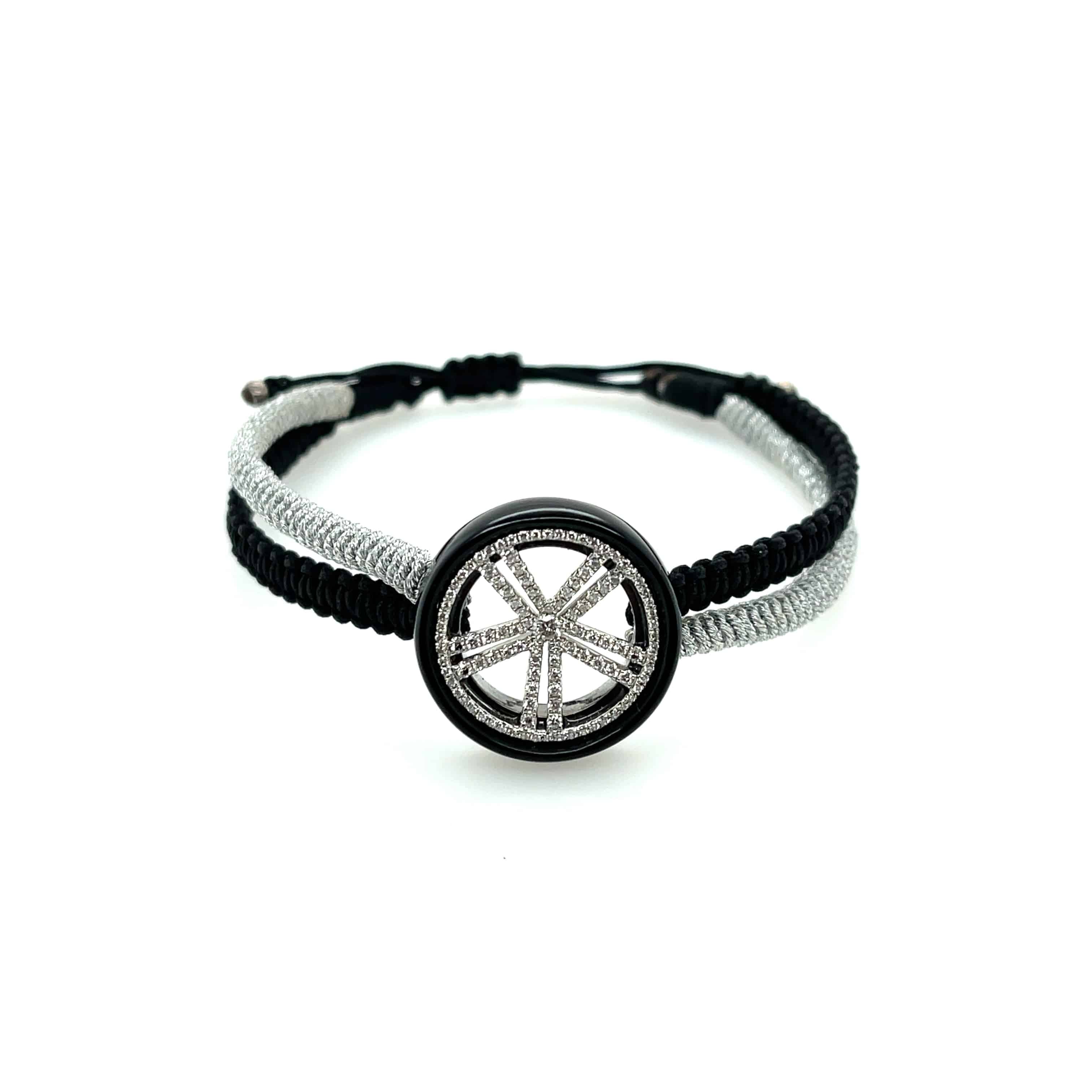 Agate & Diamond Braided Bracelet - K.S. Sze & Sons