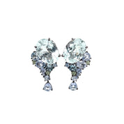 Aquamarine & Sapphire Earrings - K.S. Sze & Sons