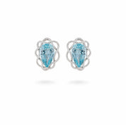 Aquamarine & White Diamond Earrings - K.S. Sze & Sons
