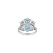 Aqumarine & Diamond Ring - K.S. Sze & Sons