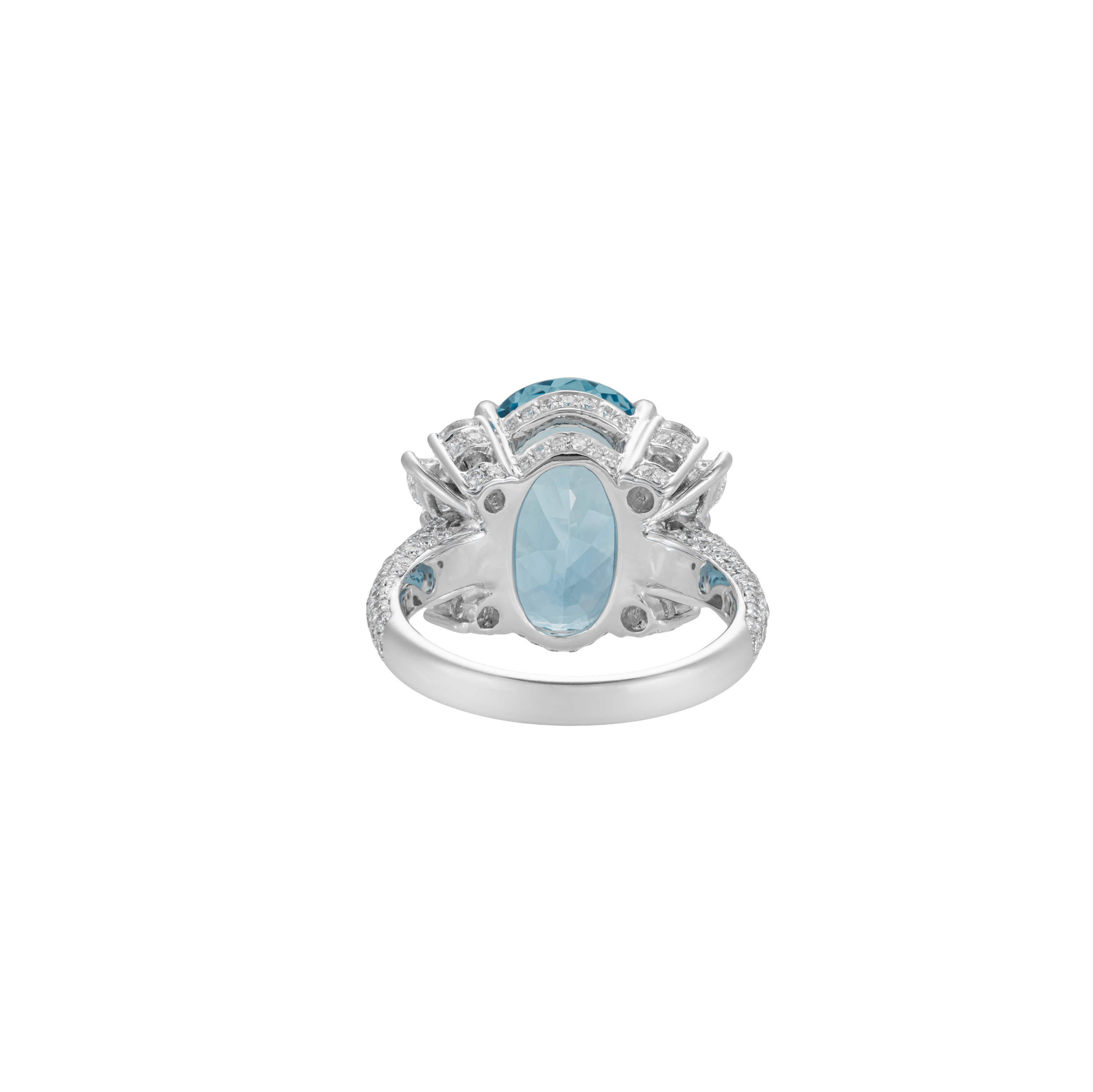 Aqumarine & Diamond Ring - K.S. Sze & Sons