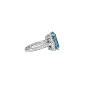 Aqumarine & Diamond Ring - K.S. Sze & Sons