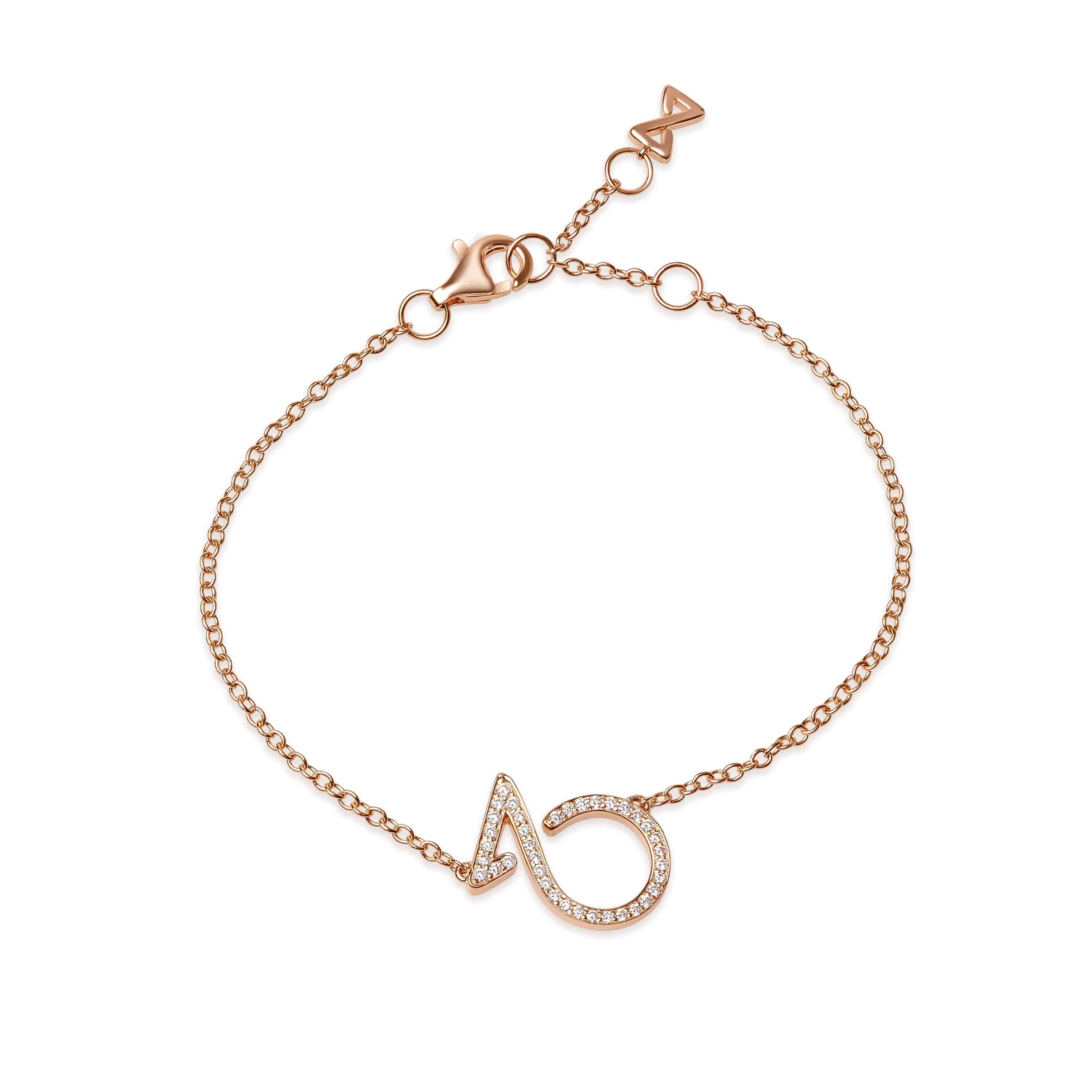 Bracelet in Rose Gold with Diamonds - K.S. Sze & Sons