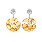 Citrine & Diamond Earrings - K.S. Sze & Sons