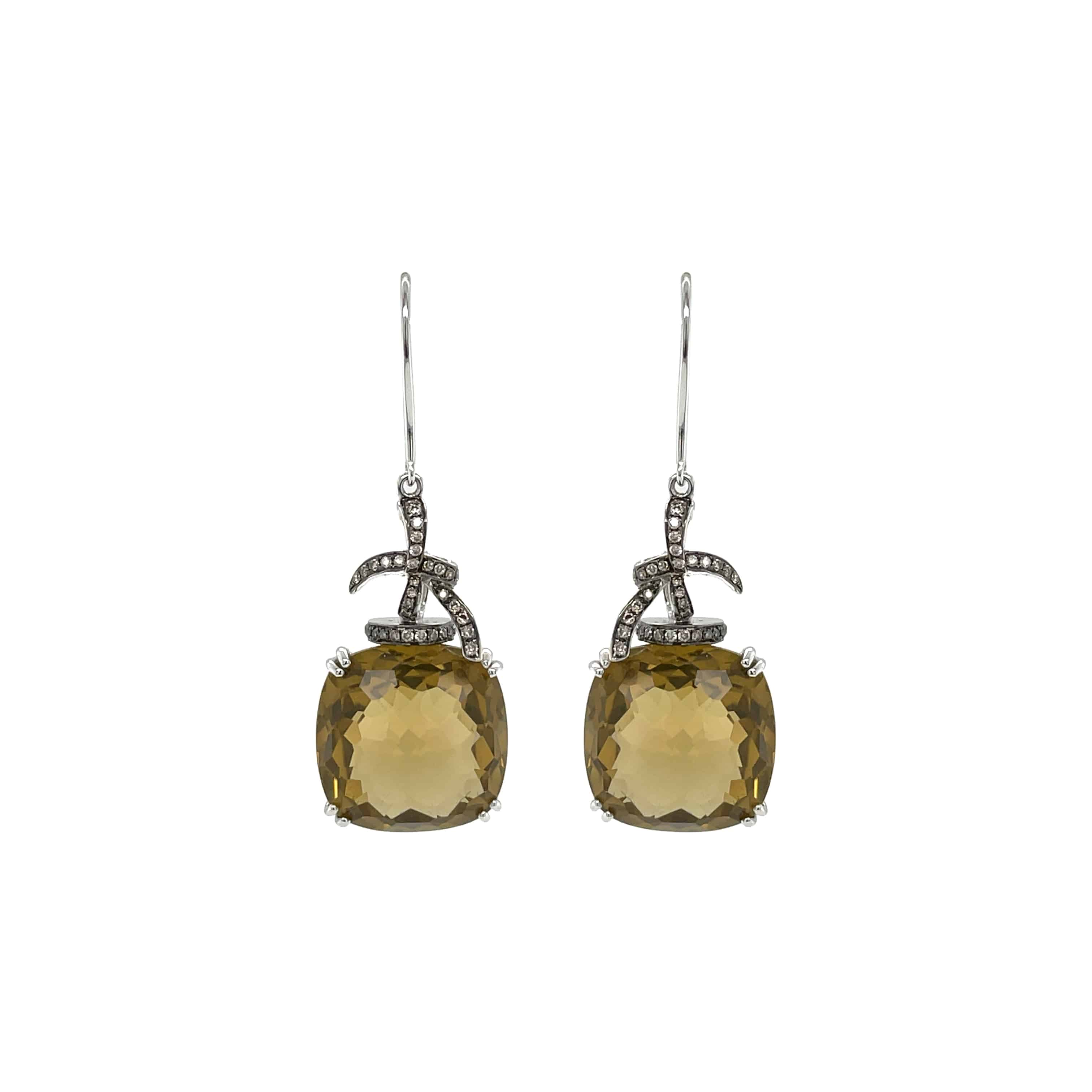 Citrine & Diamond Earrings - K.S. Sze & Sons