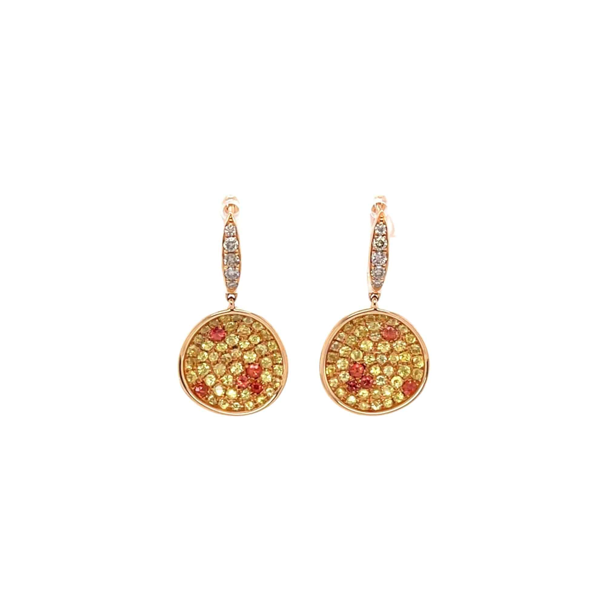 Color Sapphire & Diamond Earrings - K.S. Sze & Sons