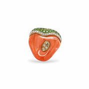 Coral, Garnet & Diamond Ring - K.S. Sze & Sons