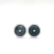 Diamond & Enamel Cufflinks - K.S. Sze & Sons