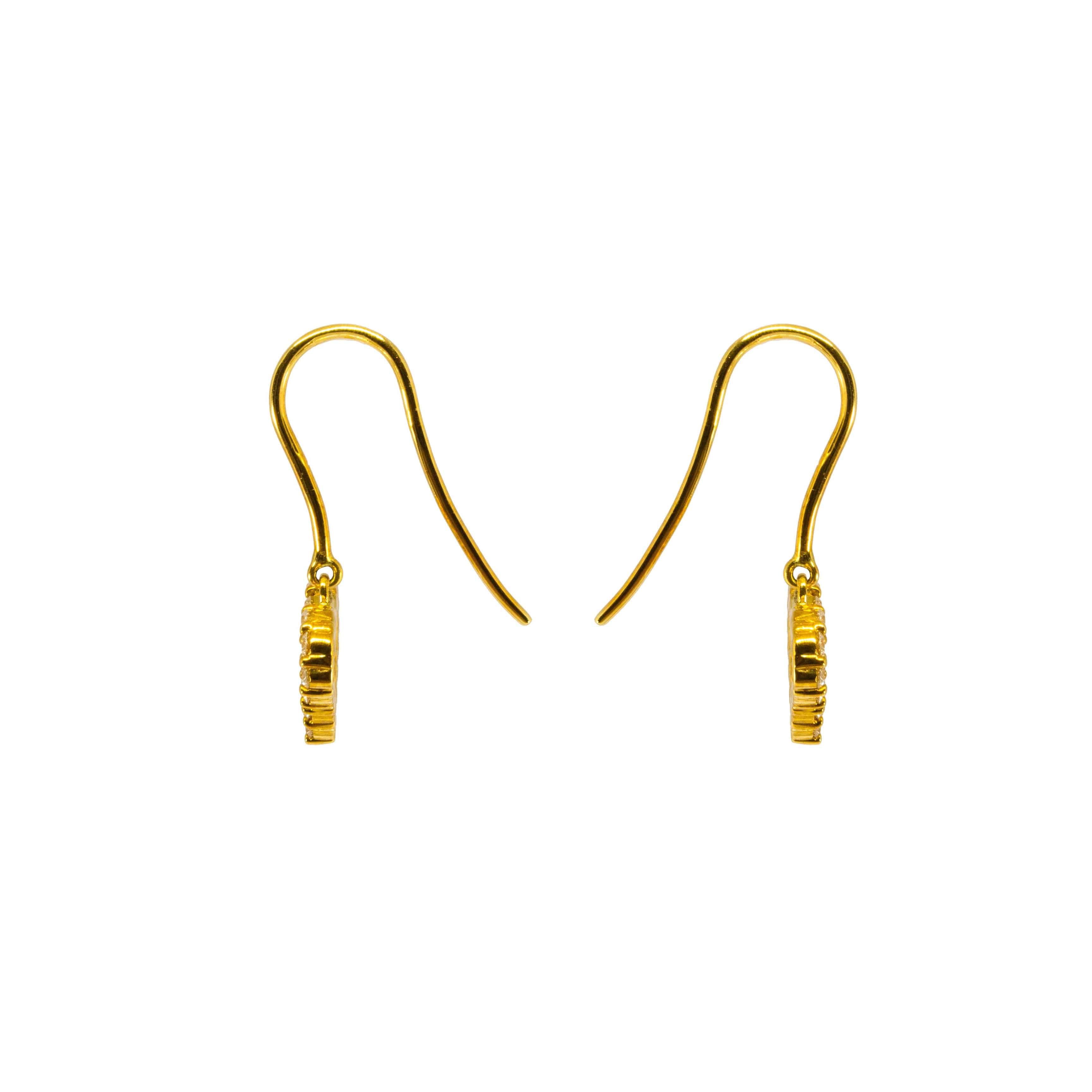 Diamond Heart Shape Drop Earrings - K.S. Sze & Sons