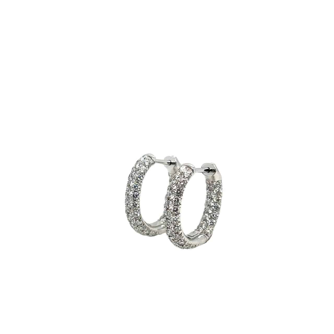 Diamond Hoop Earrings - K.S. Sze & Sons