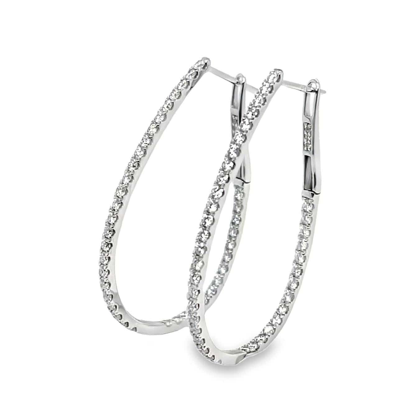Diamond Hoop Earrings - K.S. Sze & Sons