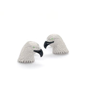 Eagle Heads Onyx Cufflinks - K.S. Sze & Sons