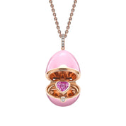 FABERGE Lacquer Heart Surprise Locket - K.S. Sze & Sons